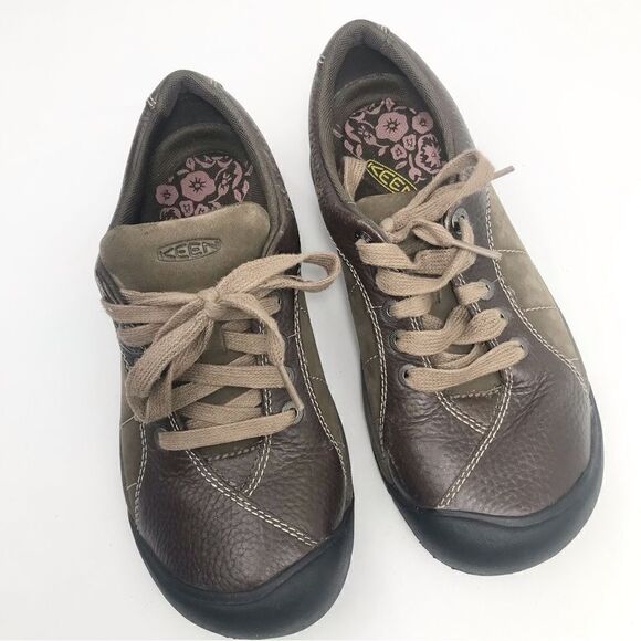 Keen PRESIDIO Cascade / Shiitake Leather Performance Activewear Shoes - Picture 1 of 12